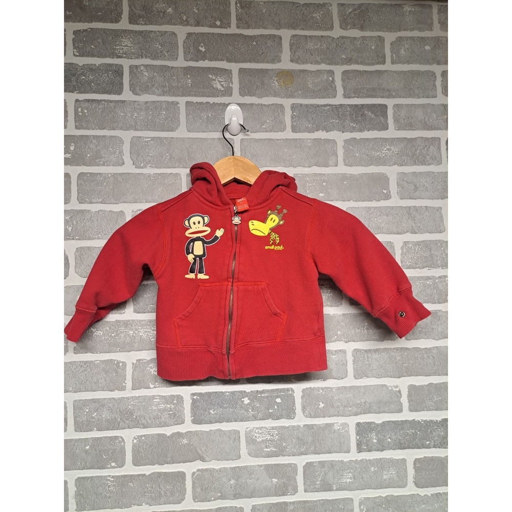 Small Paul By Paul Frank Kids Full Zip Monkey‎ Hoodie Size 2T